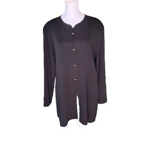 Misook - Tunic Style Button Detail Sweater Sz M